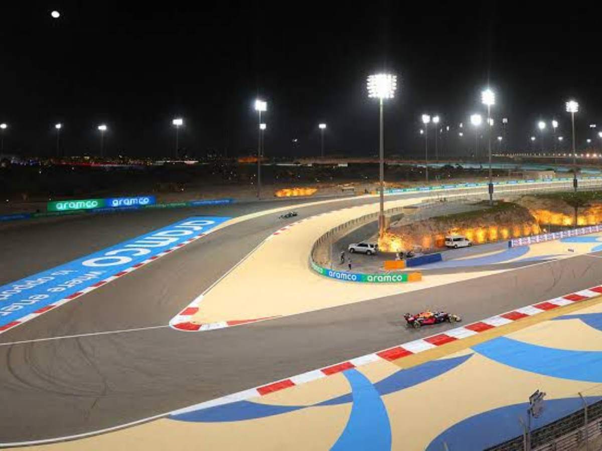 Why is desert sand glued down during the Bahrain Grand Prix? 