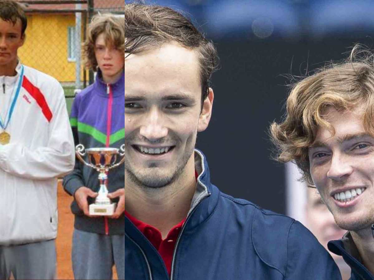 “The bromance continues!”- Daniil Medvedev and Andrey Rublev roll back years with childhood photo ahead of Dubai finals