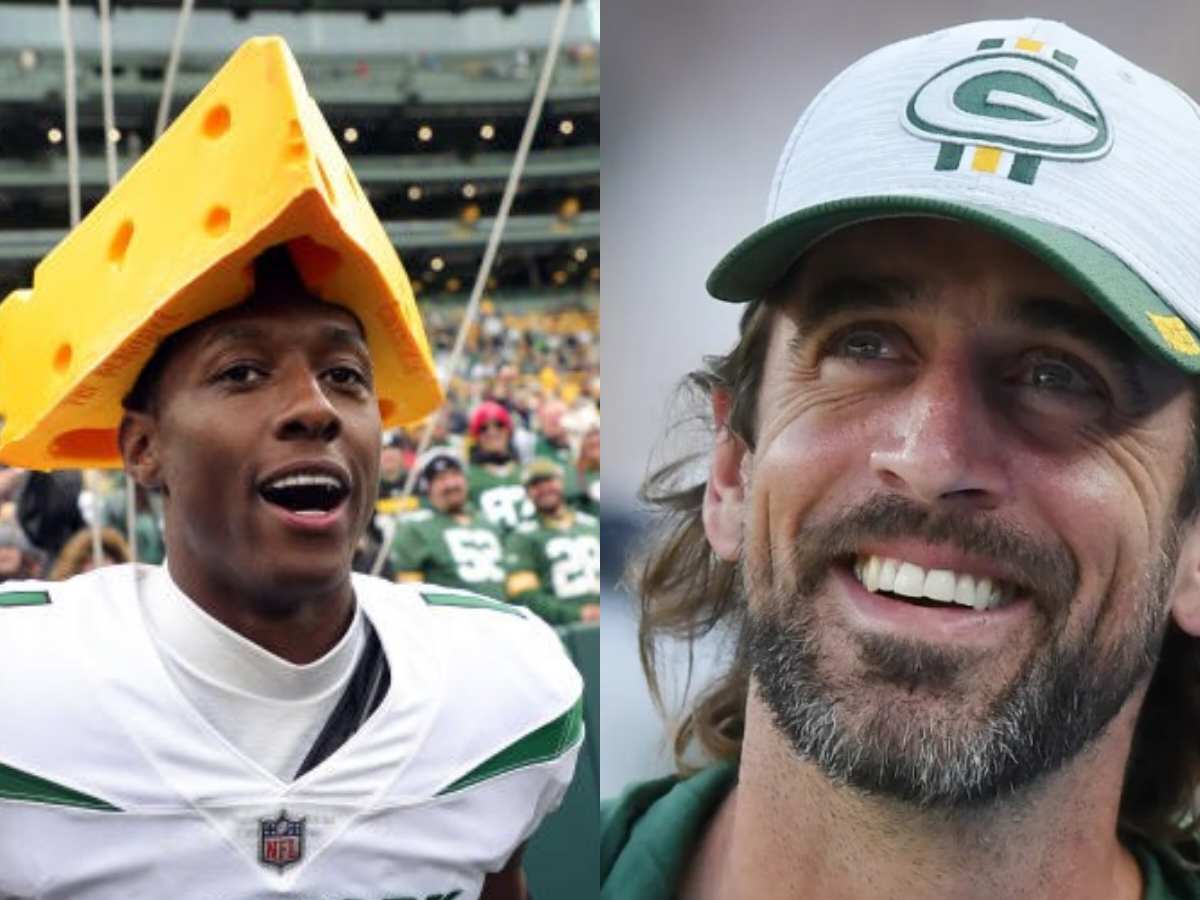 “I need you to come here so we can win a Super Bowl,” Jets CB Sauce Gardner burns the Packers cheesehead in desperate attempt to recruit 4x MVP Aaron Rodgers