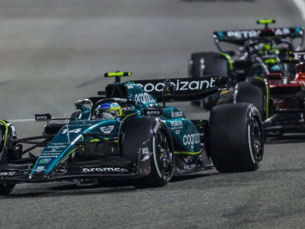 Aston Martin and Ferrari at the Bahrain GP 2023