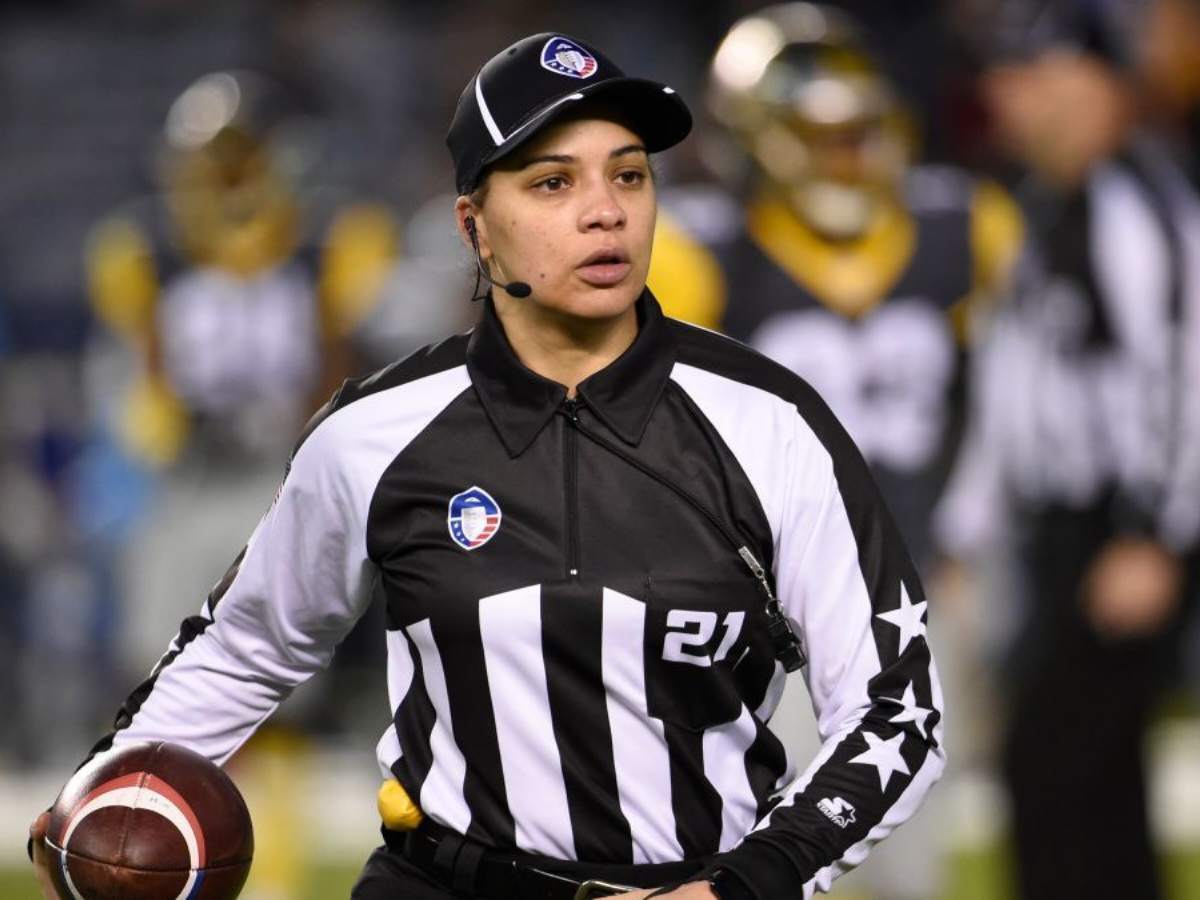 Who is the first NFL Black female referee, Maia Chaka?