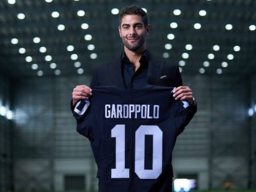 Garoppolo after signing for the Raiders (via Raiders.com)