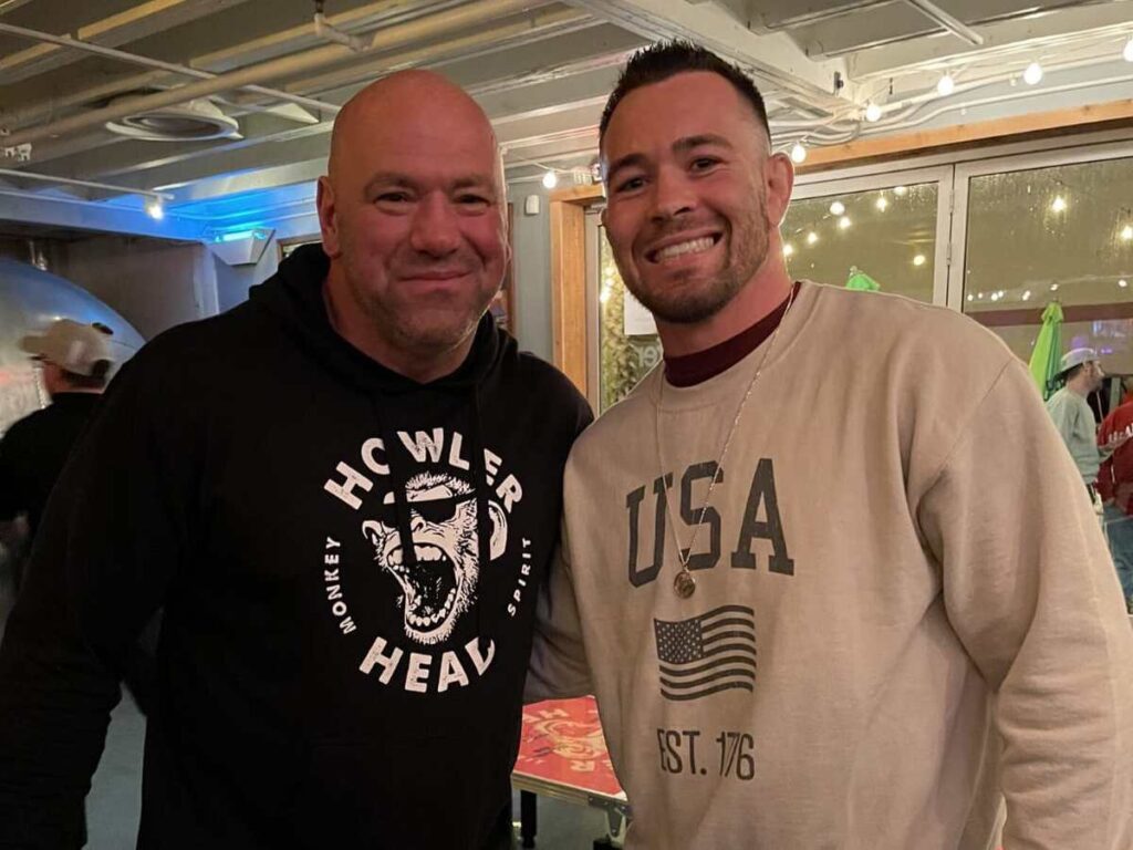 Dana White and Colby Covington 