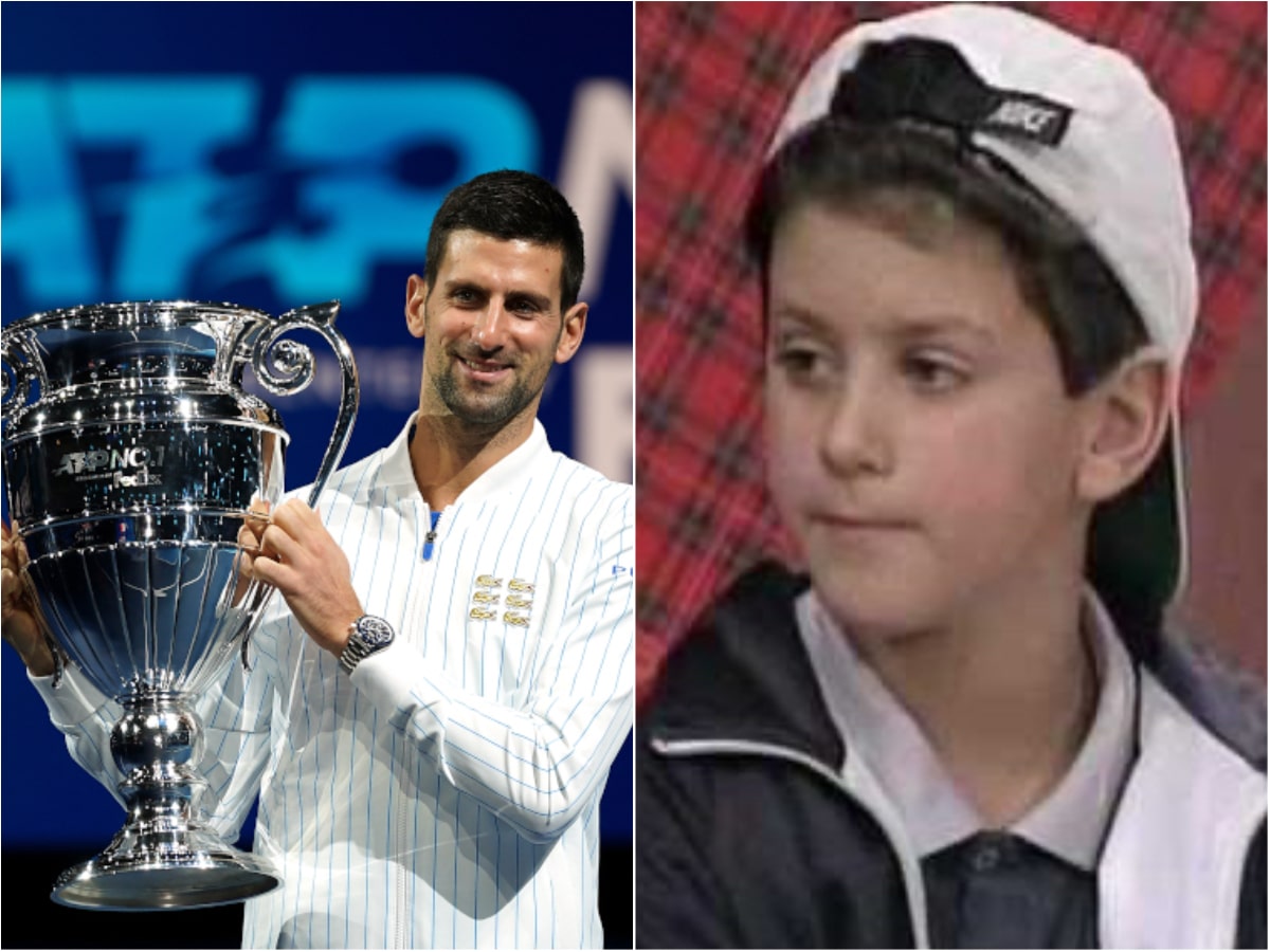 “He would not be surprised because he knew,” Novak Djokovic jokingly reacts to his childhood clip following the historic feat as the World No. 1