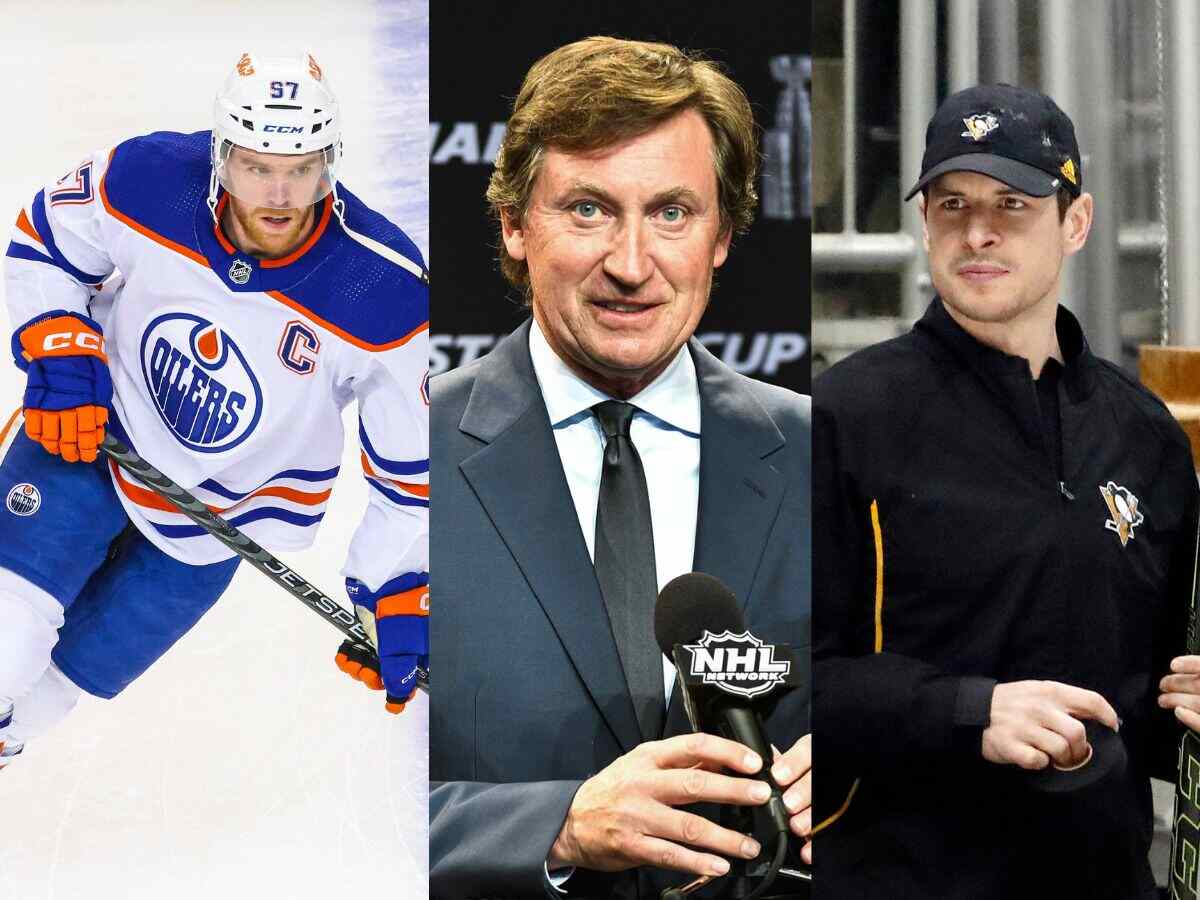 Connor McDavid, Wayne Gretzky and Sidney Crosby