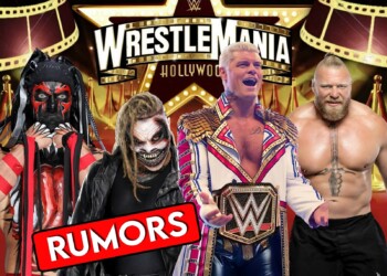 Finn Balor, Bray Wyatt, Cody Rhodes and Brock Lesnar