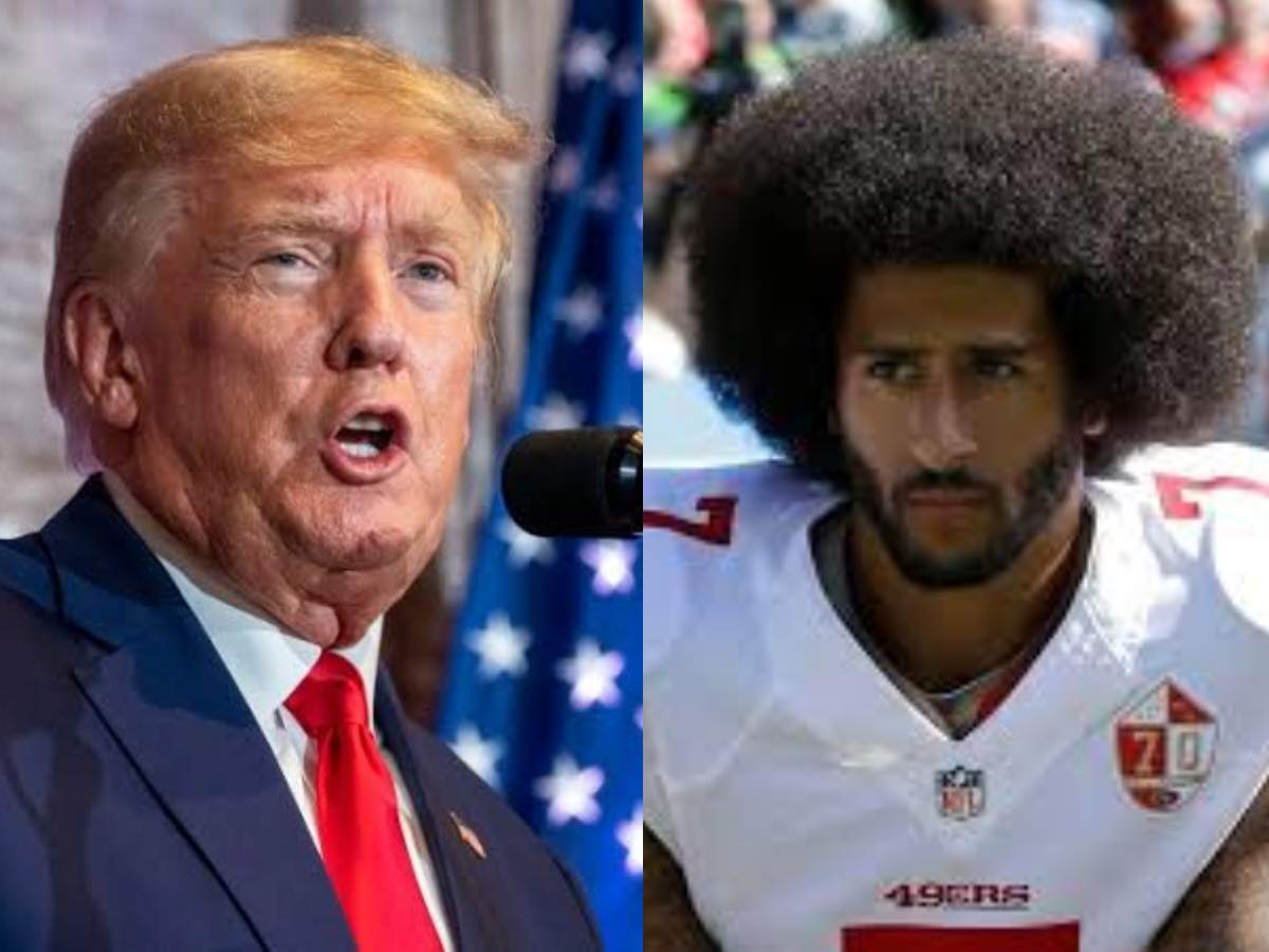 “Disrespecting our National Flag,” When Donald Trump was against kneeling during the anthem after Colin Kaepernick’s outburst