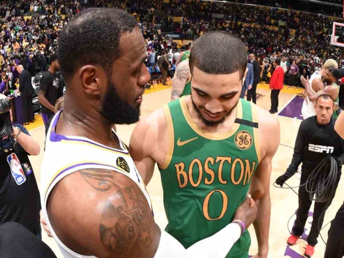 Jayson Tatum blames LeBron James for his ejection in Knicks vs Celtics game with “Lol this what I get for fouling Bron” quip