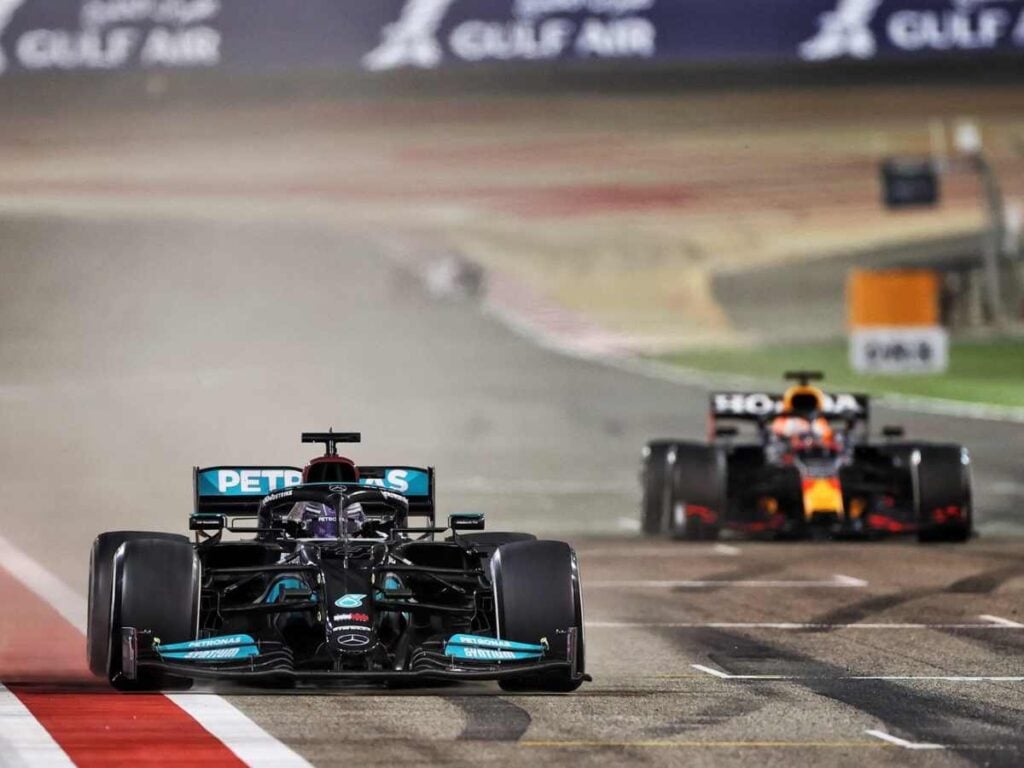 Lewis Hamilton won the 2021 Bahrain Grand Prix ahead of Max Verstappen