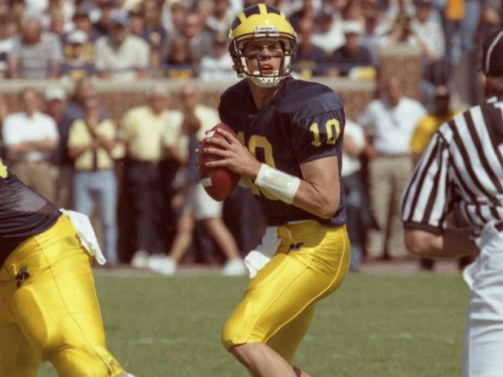 Tom Brady at University of Michigan (Image via University of Michigan)