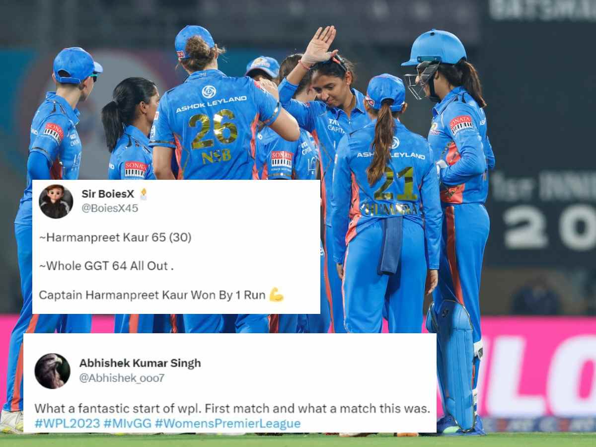 “Terribly one-sided match”- Twitter erupts as Mumbai Indians blow away panic-stricken Gujarat Giants to mark off 2023 WPL opener in style