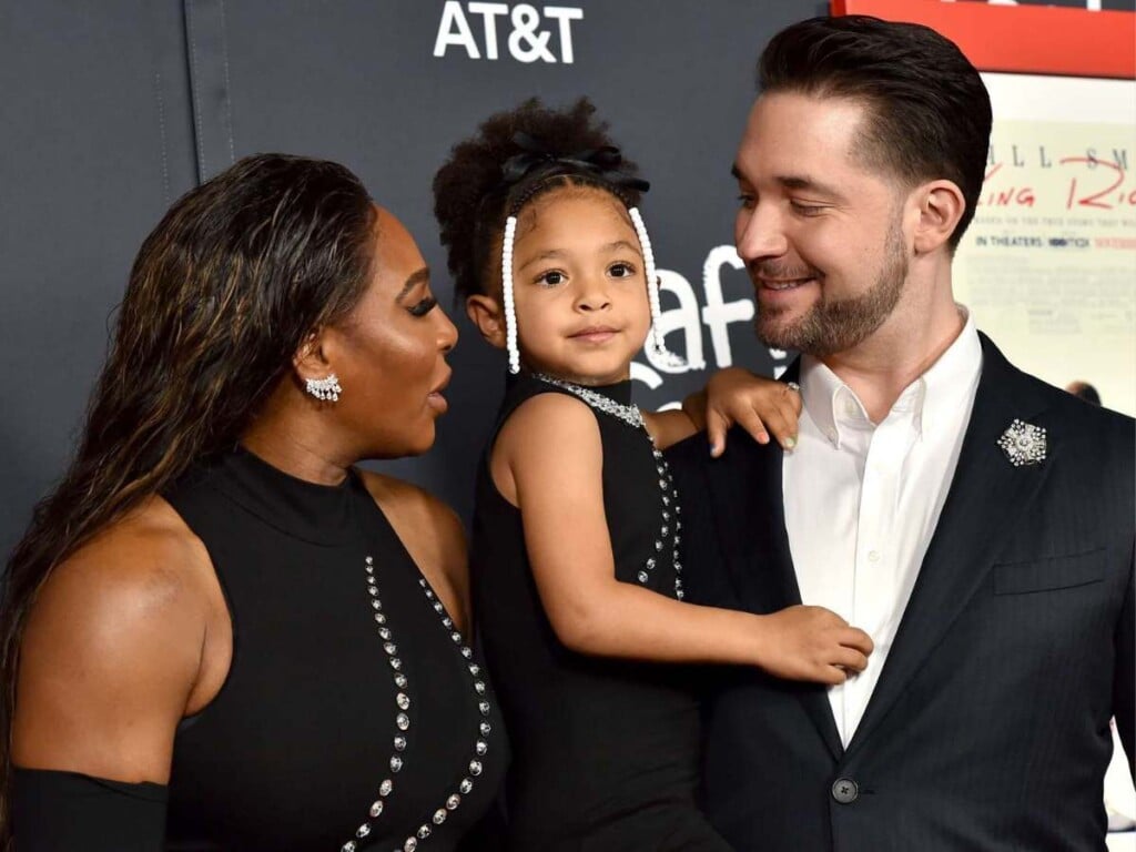 Serena Williams with family