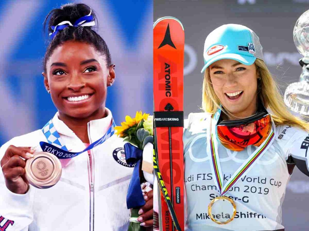 Simone Biles and Mikaela Shiffrin [Image Credit: CNBC/Glamour]