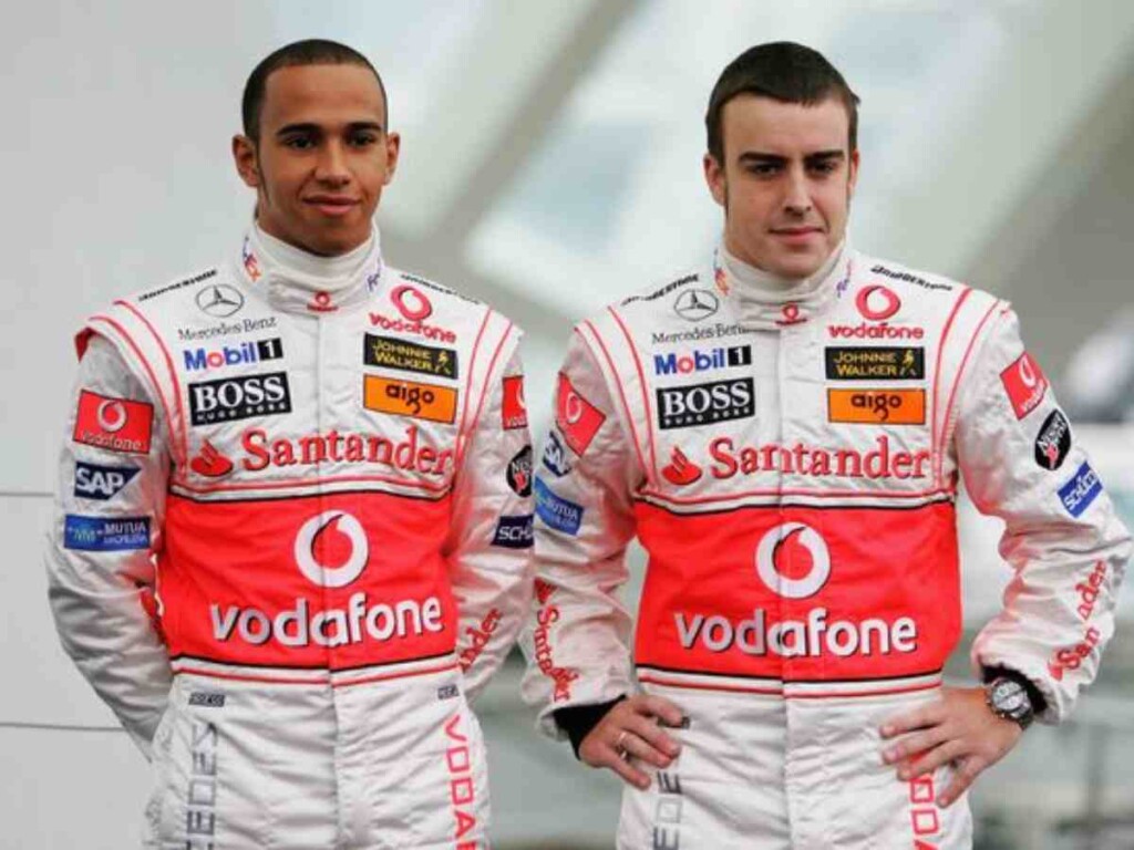 Fernando Alonso and Lewis Hamilton forMcLaren in 2007