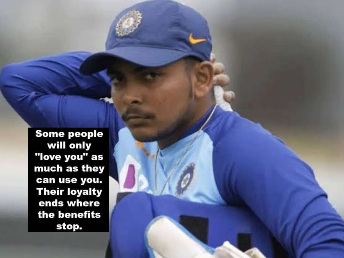 “Their loyalty ends where the benefits stop,” Prithvi Shaw once again shares cryptic story on Instagram