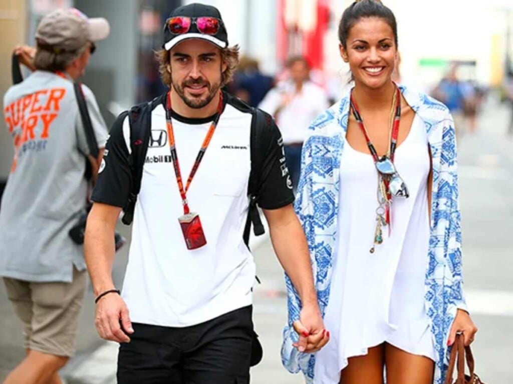 Fernando Alonso and Lara Alvarez