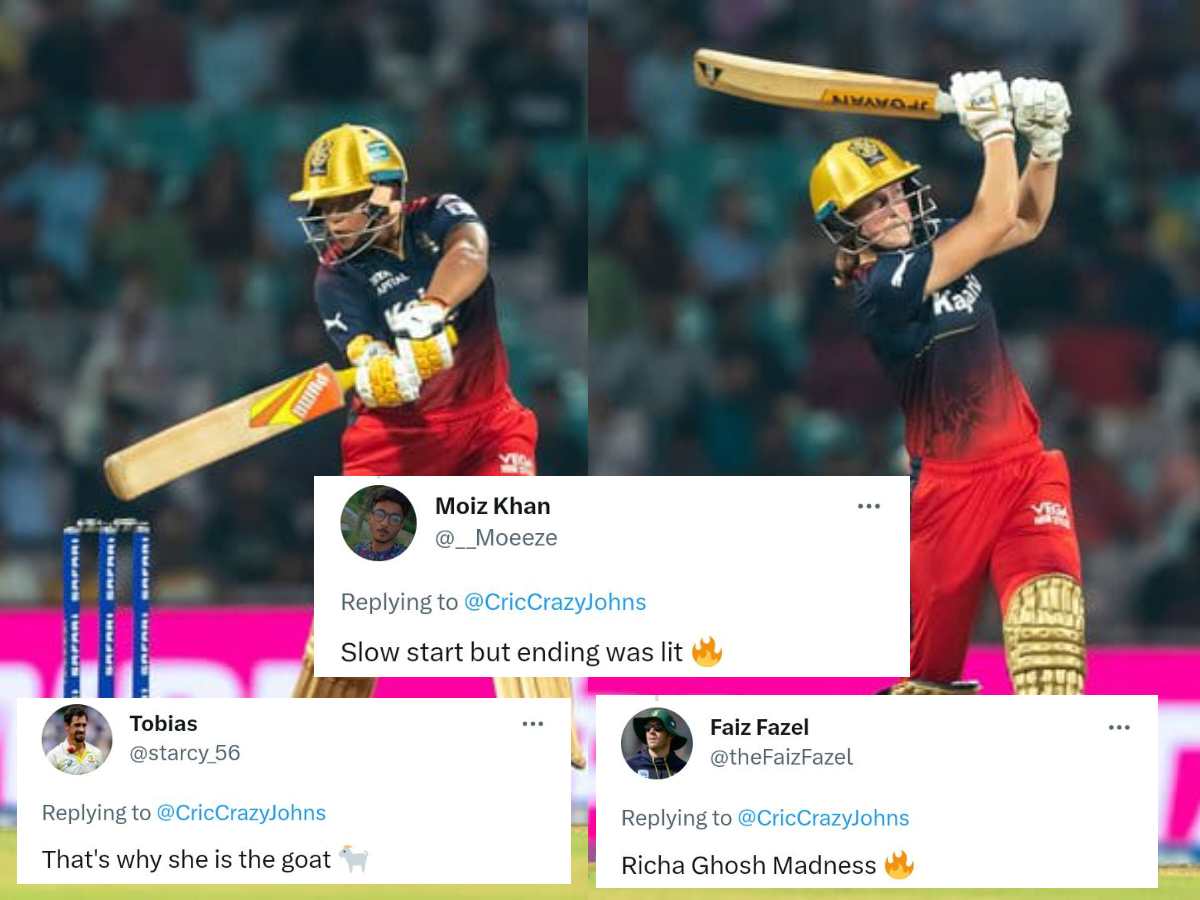 “The backbone of RCB”- Twitter fans react as Ellyse Perry, Richa Ghosh rescue RCB from faltering after a horrible start