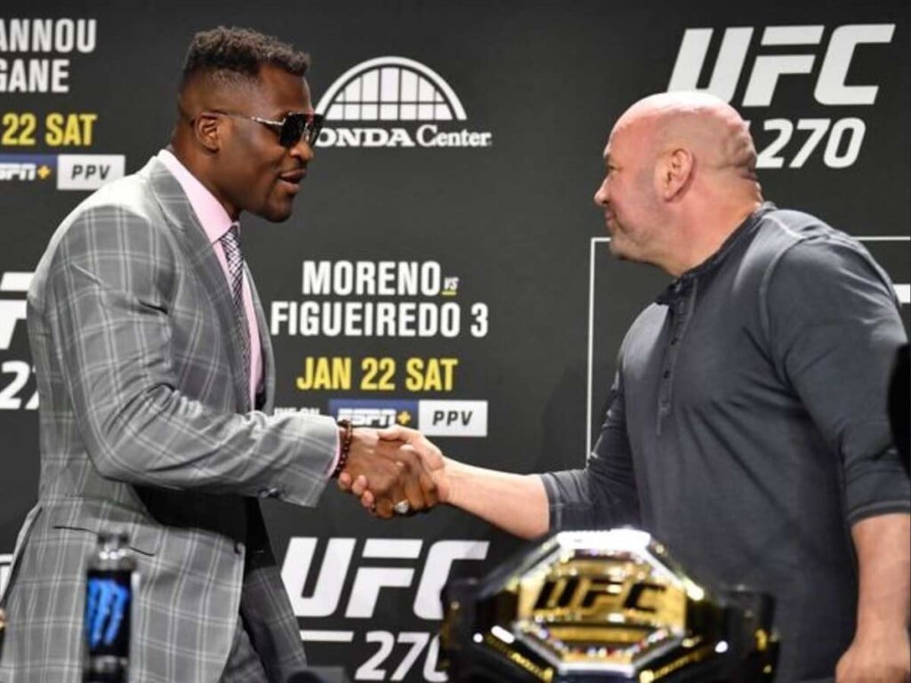 Dana white and Francis Ngannou 