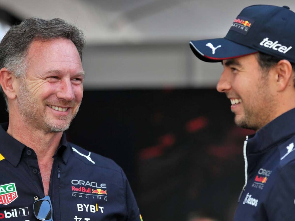 Sergio Perez and Christian Horner