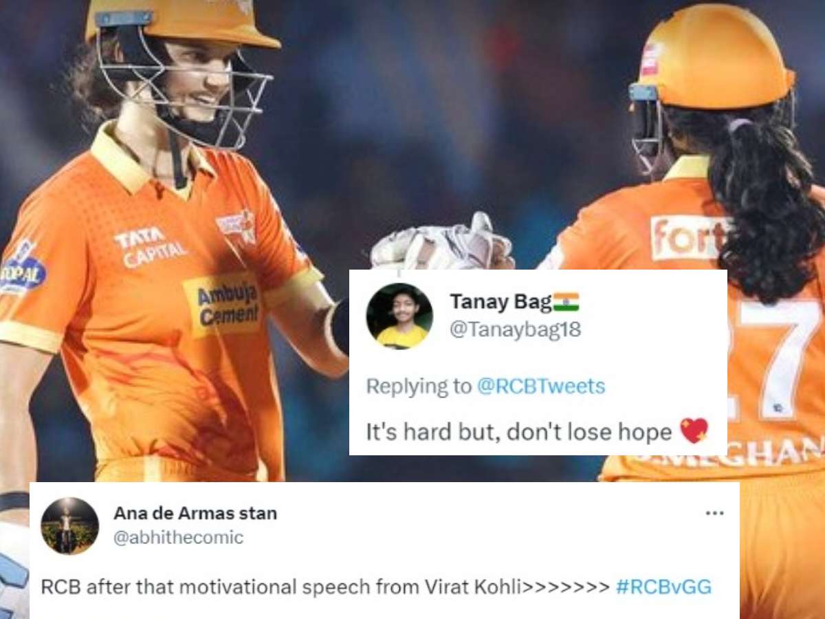 “Bring Virat before every RCB match”- Twitteratis come up with hilarious reactions after Gujarat Giants post massive target vs RCB in do-or-die match