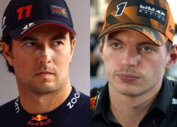 Sergio Perez & Max Verstappen. Image via F1.