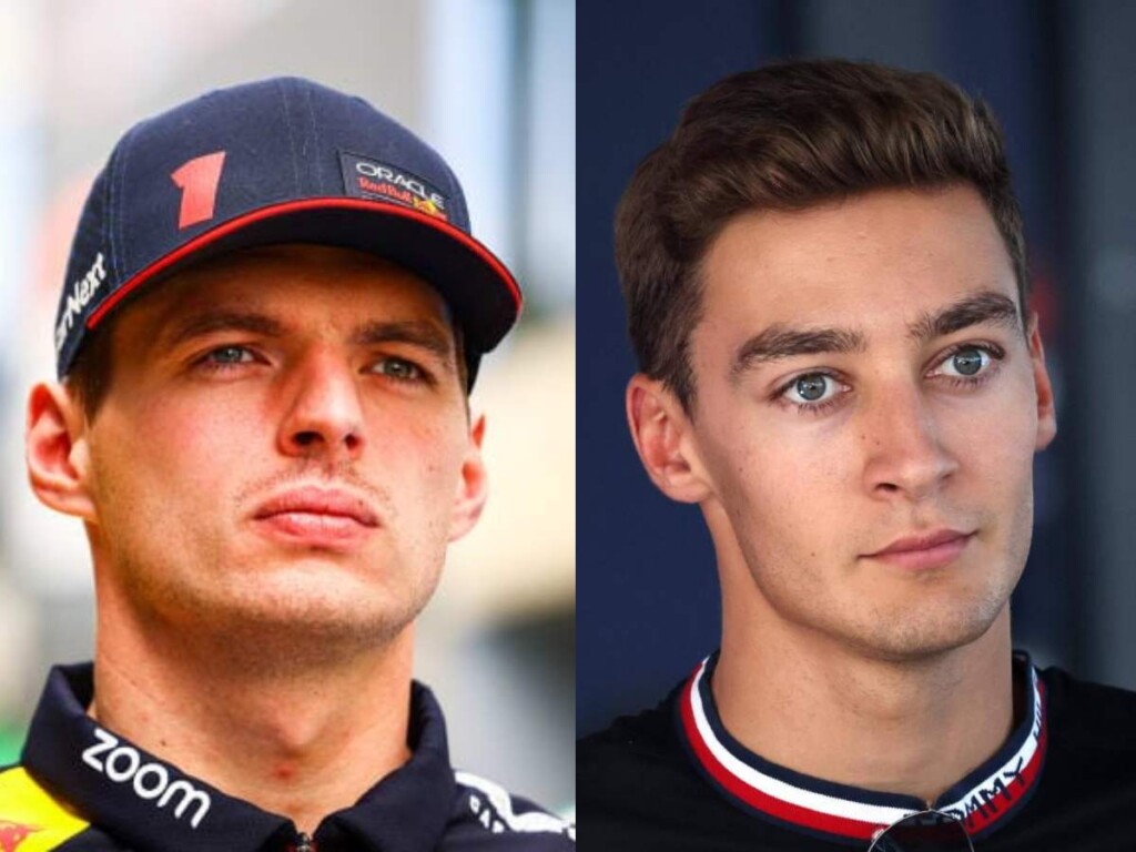 Max Verstappen and George Russell