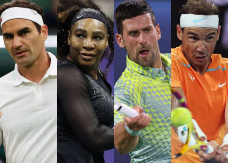 Roger Federer, Serena Williams, Novak Djokovic and Rafael Nadal