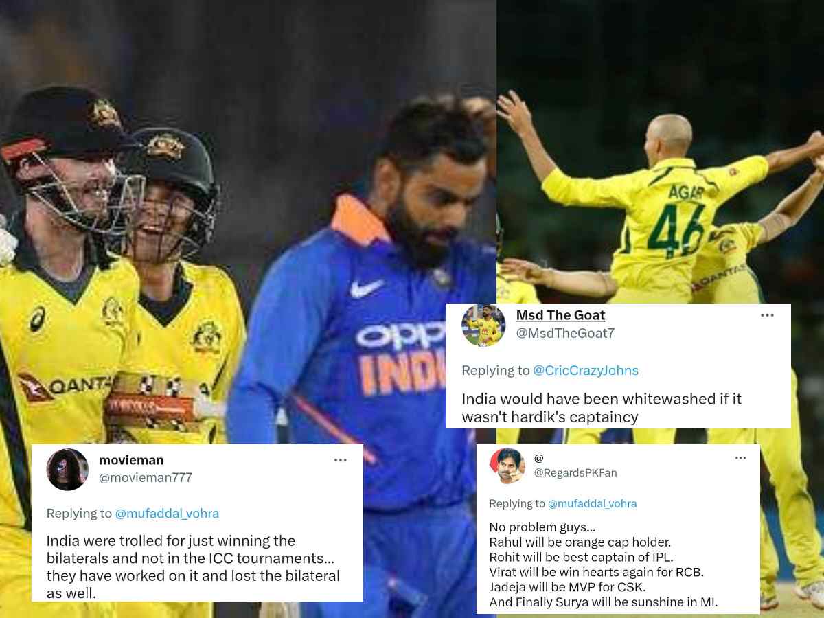 “Big concern as World Cup is coming”- Twitterati slams Indian batters for flop show while chasing small target in  ODI decider vs Australia