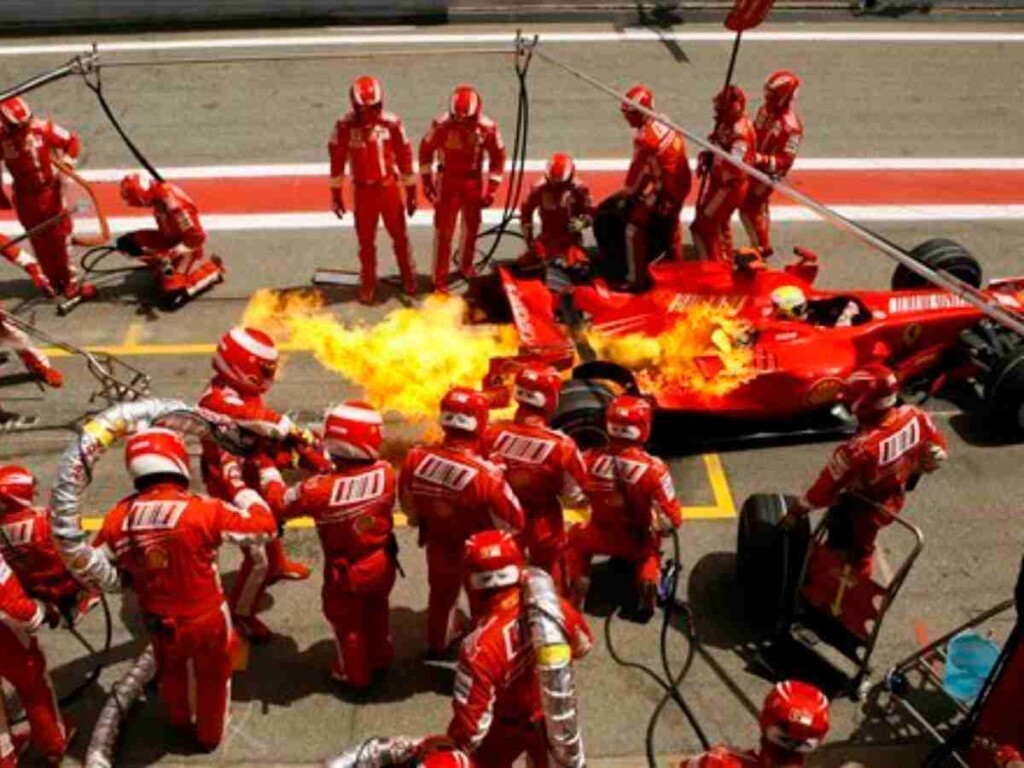Why did F1 ban refuelling? 3 Eddie Irvine's Ferrari caught fire