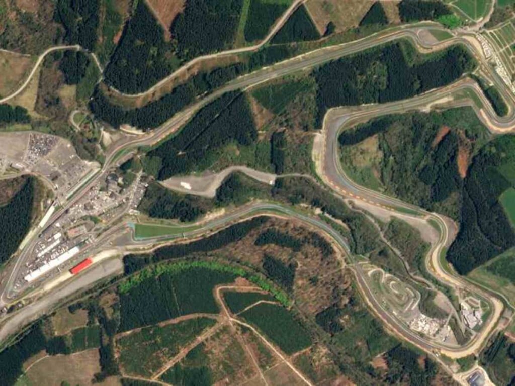 Bird's eye view of Spa Francochamps