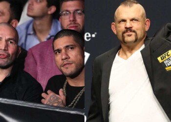 Alex Pereira training with Chuck Liddell and Glover Teixeira