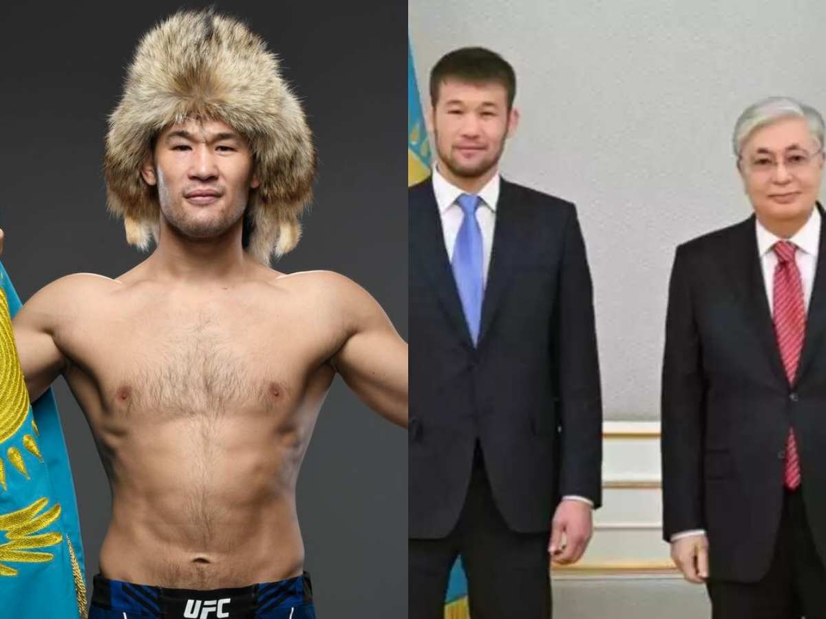 WATCH: Coming off war against Geoff Neal, Shavkat Rakhmonov offers Kazakhstan president official UFC fight gloves