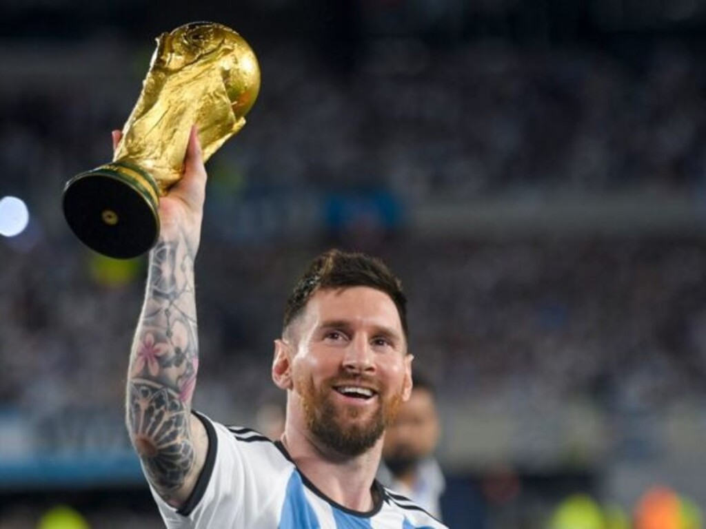 Lionel Messi after winning 2022 FIFA World Cup for Argentina