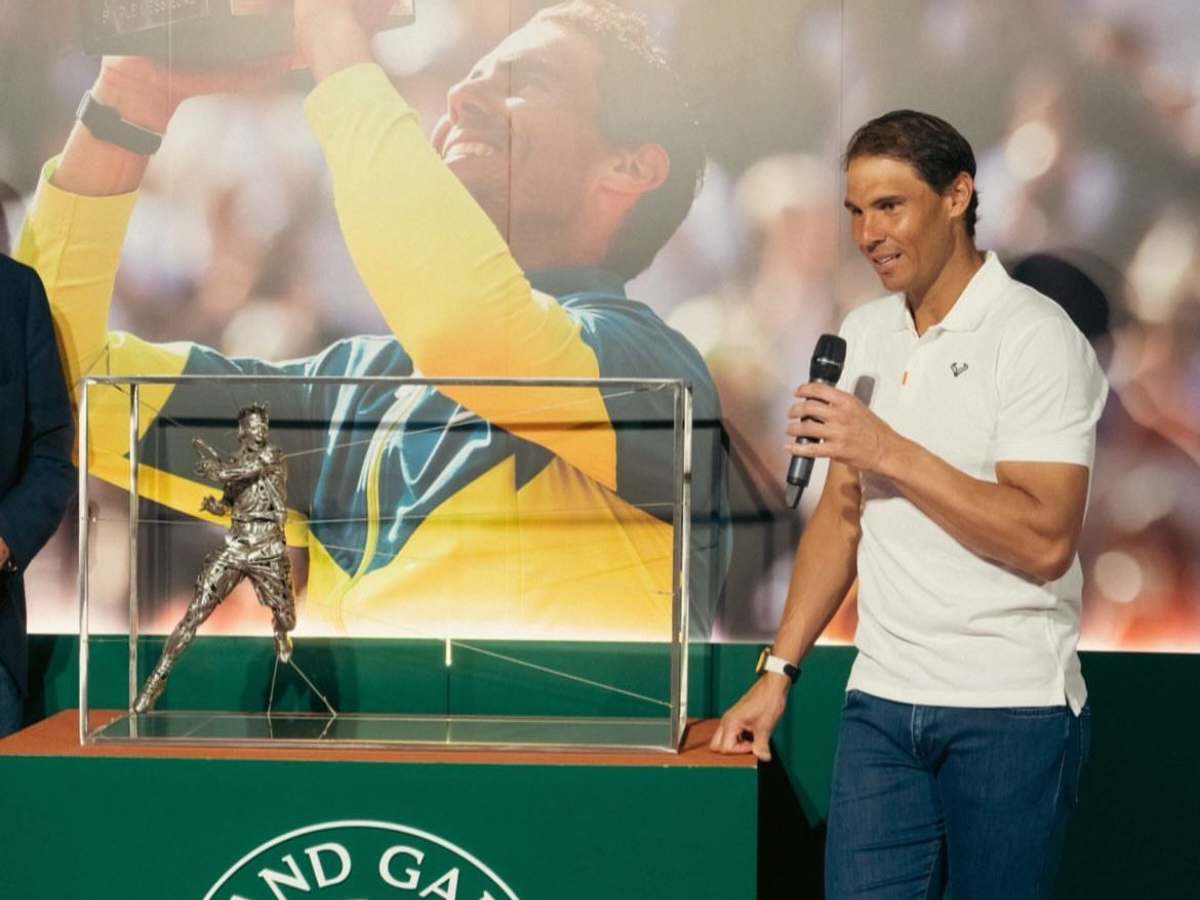 “See you again this year,” Rafael Nadal conveys his gratitude to Roland Garros for honoring him with a miniature of his statue in Paris