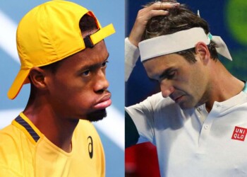 Chris Eubanks and Roger Federer