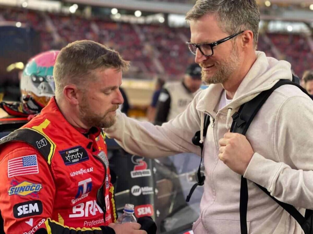 Justin Allgaier and Dale Earnhardt Jr.