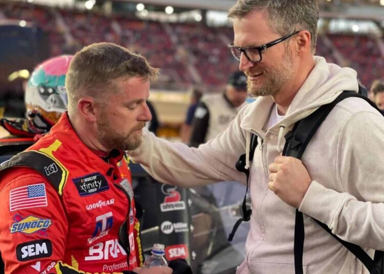 Justin Allgaier and Dale Earnhardt Jr.