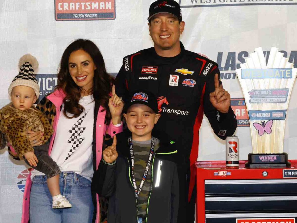 Kyle Busch and family at the Victory lane