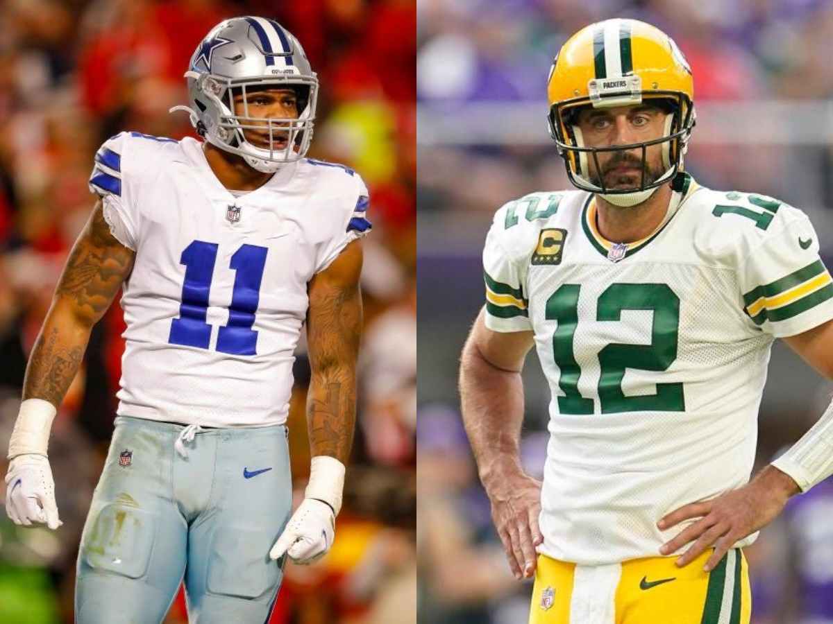 Cowboys LB Micah Parsons reacts to Jets players’ DESPERATE attempt at recruiting Aaron Rodgers by burning the memorabilia cheesehead