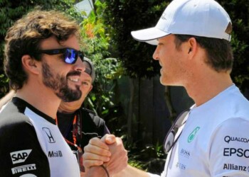 Nico Rosberg and Fernando Alonso