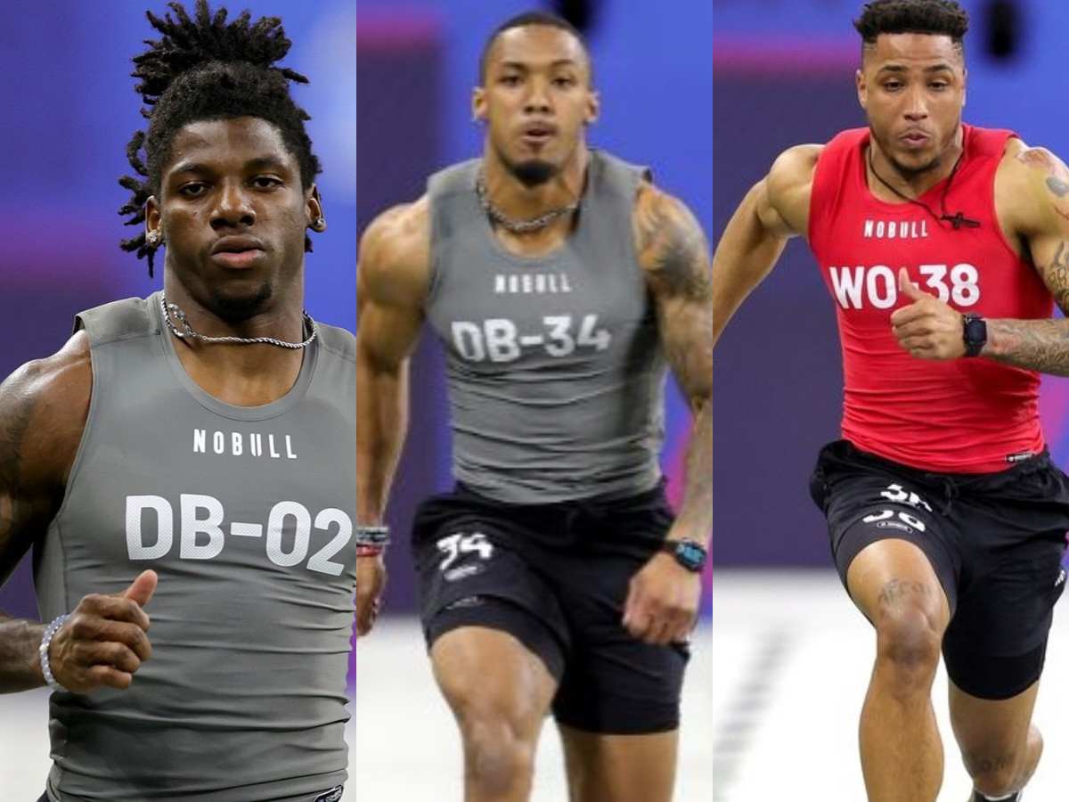 Who recorded the best time in the 40-yard dash during the 2023 NFL Combine?