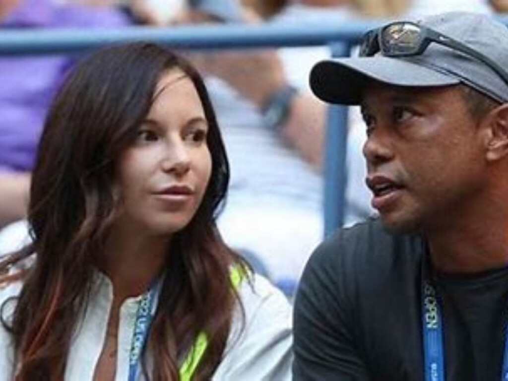 Erica Herman and Tiger Woods