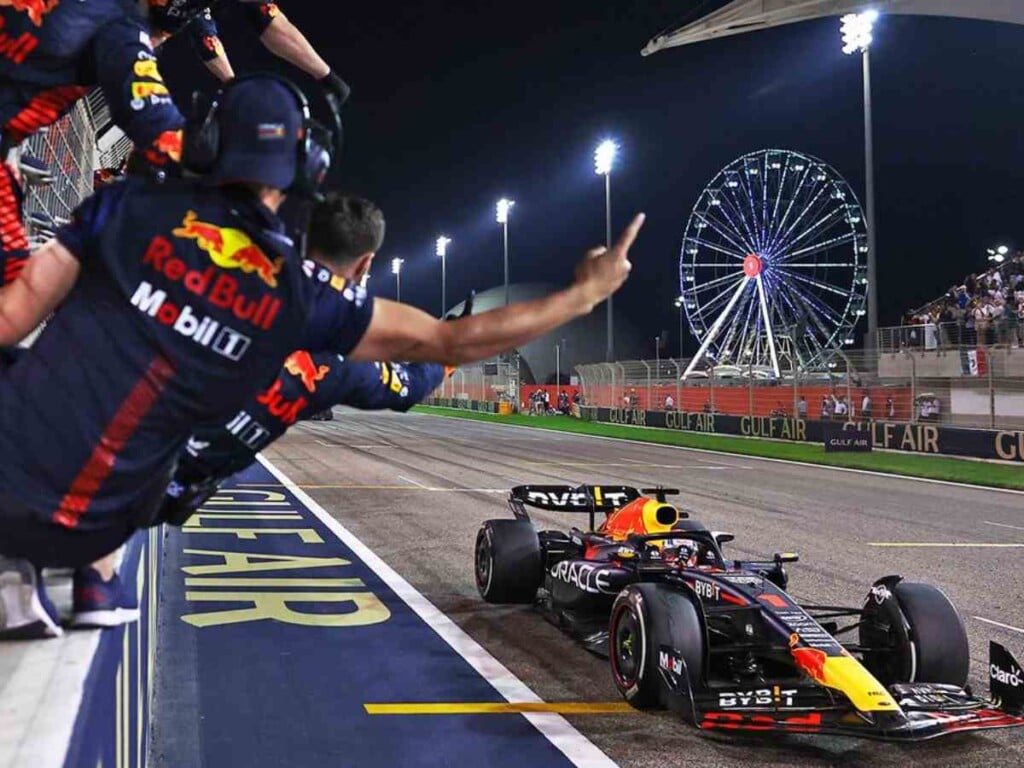 Redbull after winning the Bahrain Gp