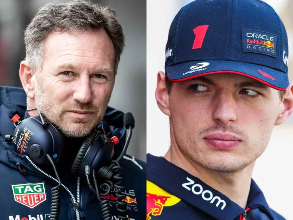 Christian Horner and Max Verstappen