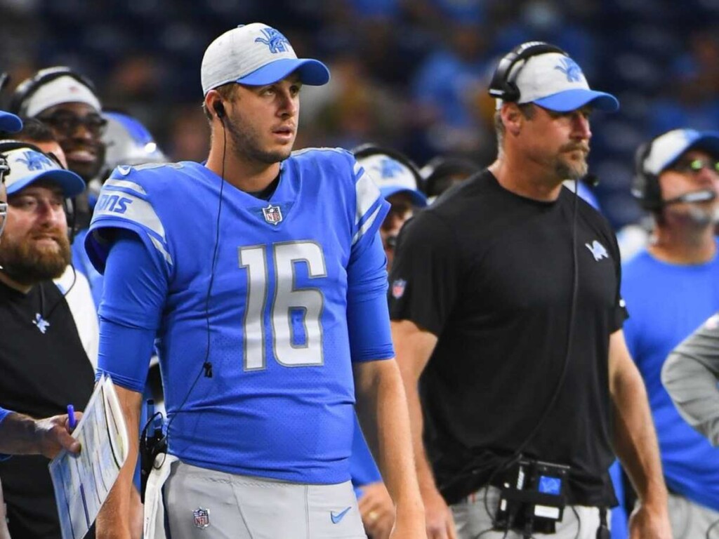 "He played his best football last year," Lions HC Dan Campbell makes DARING 'division winning' claims while singing huge praises for QB Jared Goff 1 Dan Campbell & Jared Goff