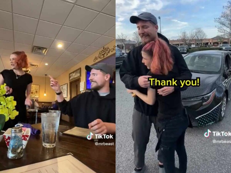 Mr Beast slammed by the internet for tipping a free car to waitress