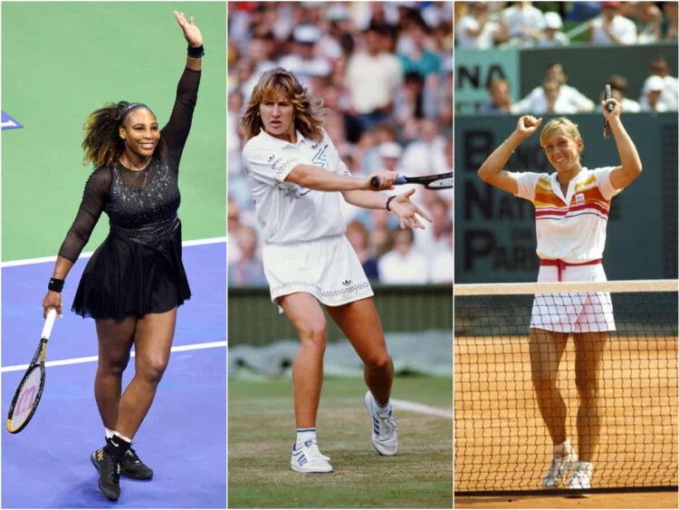 Serena Williams, Steffi Graf, Martina Navratilova