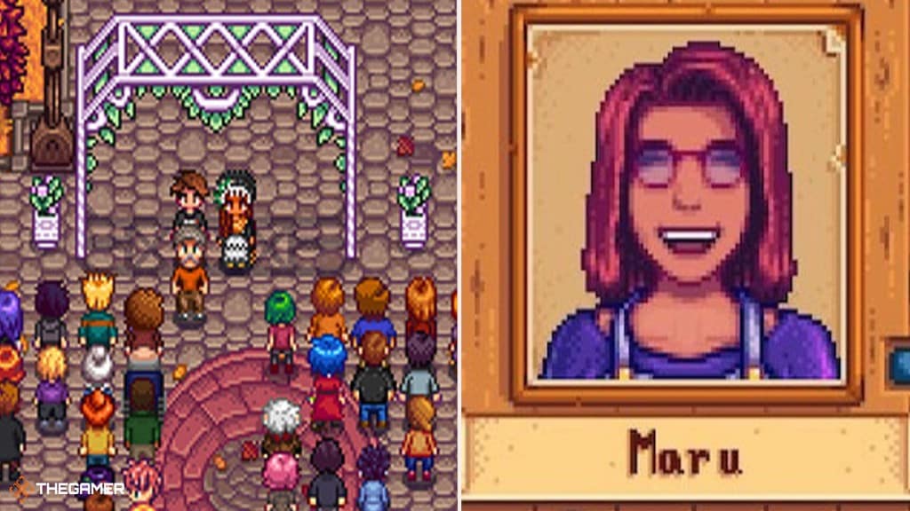 Stardew Valley Maru wedding left Maru portrait right 1