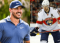 Brooks Koepka and Aaron Ekblad [Image Credit: Gold Channel/ Sun Sentinel]