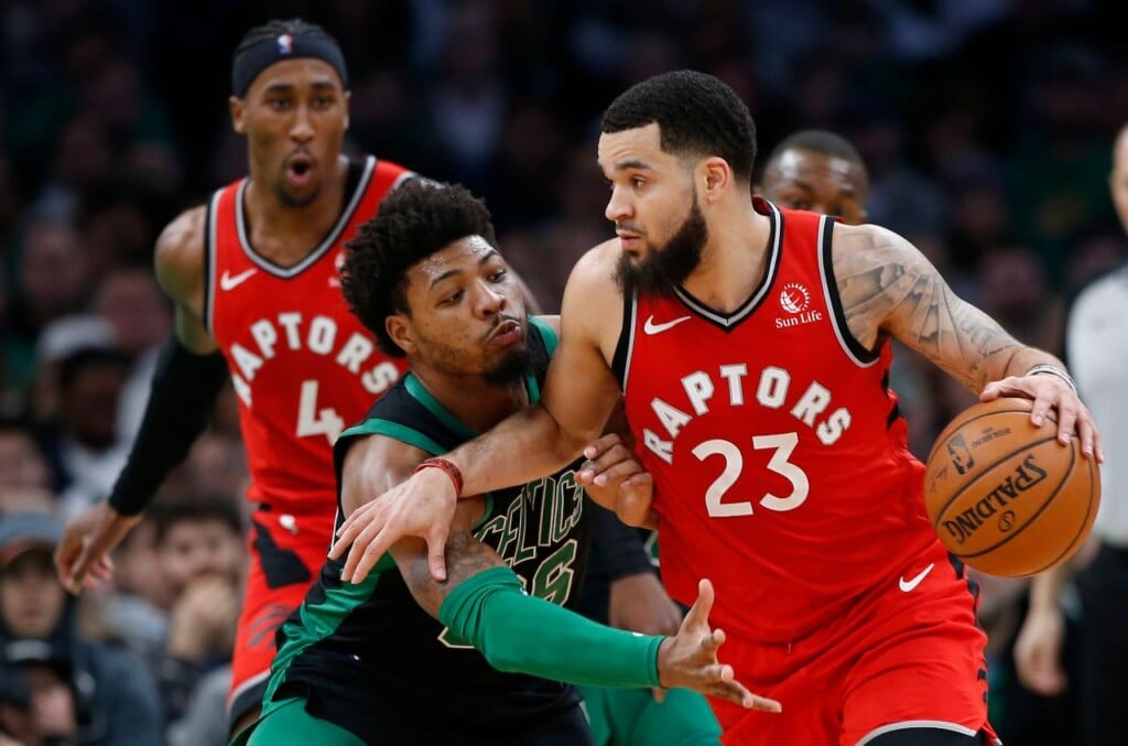 Marcus Smart and Fred VanVleet